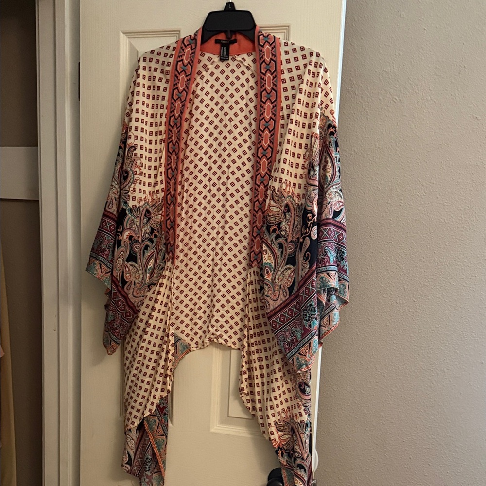 Forever 21 Multicolor Patterned Cape